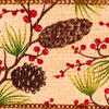 2.5"x10yd Jute Pinecone Red Berry Ribbon - view 2 of 3