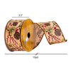2.5"x10yd Jute Pinecone Red Berry Ribbon - view 3 of 3