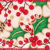 2.5"x10yd Cream Pinecone Holly Ribbon - view 2 of 3