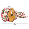 2.5"x10yd Cream Pinecone Holly Ribbon - view 3 of 3