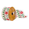 2.5"x10yd White Nordic Poinesttia Ribbon - view 1 of 3