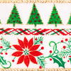 2.5"x10yd White Nordic Poinesttia Ribbon - view 2 of 3