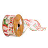 2.5"x10yd White Mesh Snowman Ribbon - view 1 of 3