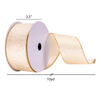 2.5"x10yd White/ Gold Stripes Ribbon - view 3 of 3