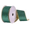 Vickerman 2.5" x 10 yd Stripe Gold Back Ribbon - view 1 of 3