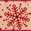 Vickerman 2.5" x 10 Snowflake Ribbon - view 2 of 3