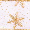 2.5"x10yd Clear PVC Gold Snowflake Ribbn - view 2 of 3
