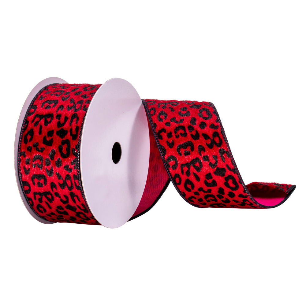 Vickerman 2.5" x 10 yd Leopard Print Ribbon