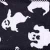Vickerman 2.5" x 10 Yards Black and White Glitter Ghosts Ribbon - view 2 of 3