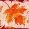 2.5"x10yd Jute Fall Leaves Ribbon - view 2 of 3
