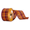 2.5"x10yd Burgundy Orange Plaid Ribbon - view 1 of 3