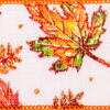 2.5"x10yd White Fall Leaves Ribbon - view 2 of 3