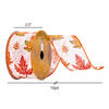 2.5"x10yd White Fall Leaves Ribbon - view 3 of 3