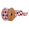 2.5"x10yd White Orange Black Ribbon - view 1 of 2