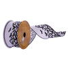 2.5"x10yd Black White Bats Ribbon - view 1 of 2