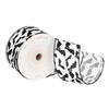2.5"x10yd White Black Velvet Bats Ribbon - view 1 of 4
