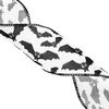 2.5"x10yd White Black Velvet Bats Ribbon - view 4 of 4
