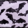 2.5"x10yd White Black Velvet Bats Ribbon - view 2 of 4
