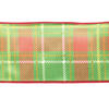 Vickerman 4"x10YD Plaid Wired Edge Ribbon - view 3 of 4