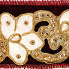 2.5"X5YD Burgundy/Gold Trim Ribbon - view 2 of 3