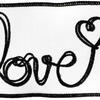 4"x10yd White/Black Love Print Ribbon - view 4 of 4