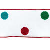 4"x10yd White Fuzzy Dot Ribbon - view 3 of 4