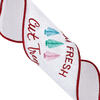 4"x10yd White/Red Farm Fresh Tree Ribbon - view 2 of 4