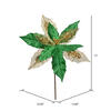 Vickerman 13" Poinsettia Mesh Glitter Aritificial Christmas Spray - view 2 of 3