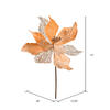 Vickerman 12" Velvet Poinsettia Mesh Aritificial Christmas Spray - view 2 of 3