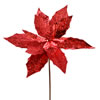 Vickerman 13" Poinsettia Sequin Aritificial Christmas Spray - view 1 of 3