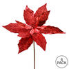 Vickerman 13" Poinsettia Sequin Aritificial Christmas Spray - view 3 of 3