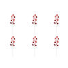 20" Red/White Candy Cane Swirl Spray 6Bg - view 2 of 2