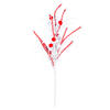 20" Red/White Candy Cane Pom Spray 6/Bag - view 1 of 2