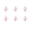 20" Red/White Candy Cane Pom Spray 6/Bag - view 2 of 2
