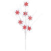 20" RedWhite Glitter Snowflake Spray 6Bg - view 1 of 2
