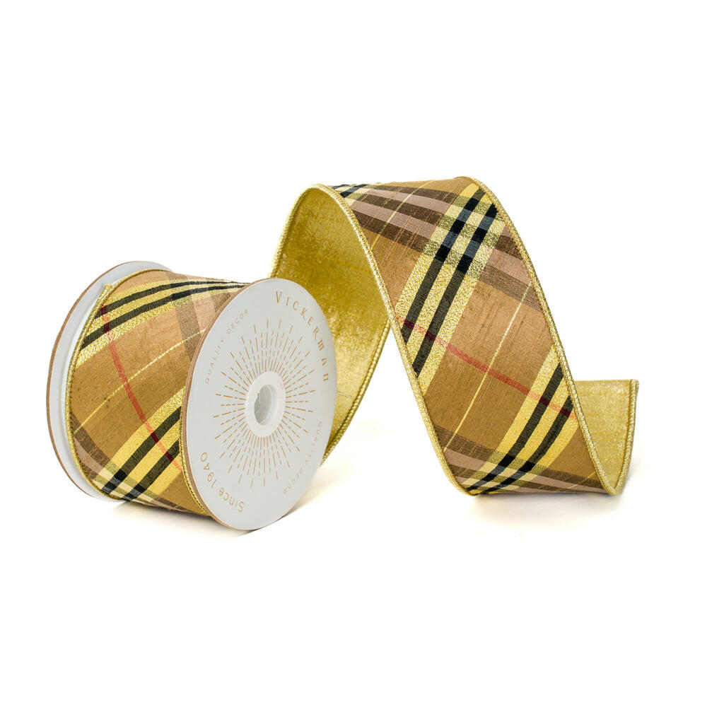 Vickerman Diagonal Plaid Ribbon