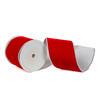 4"x10yd Red Velvet Silver Metallic Trim - view 1 of 2