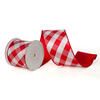 4"x10yd Red Silver Metallic Diagonal - view 1 of 2