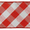 4"x10yd Red Silver Metallic Diagonal - view 2 of 2