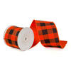 4"x10yd Orange Black Buffalo Check - view 1 of 2