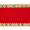 4"x10yd Red Velvet Jeweled Gold Applique - view 2 of 2