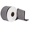 Vickerman 4" x 10yd Sheldon Belver Black and White Stripe Double Ribbon - view 1 of 3