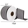 Vickerman 4" x 10yd Sheldon Belver Black and White Stripe Double Ribbon - view 2 of 3