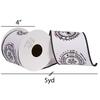 4"x5yd White North Pole Deer Ribbon - view 2 of 3