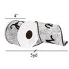 4"x5yd White All Joy World Map Ribbon - view 2 of 3