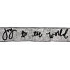 4"x5yd White All Joy World Map Ribbon - view 3 of 3