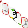 4"x5yd White Tri Colour Branch Ribbon - view 2 of 3