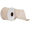 4"x5yd Ivory Ivory Sq Trim Ribbon - view 1 of 3