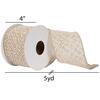 4"x5yd Ivory Ivory Sq Trim Ribbon - view 2 of 3