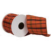Vickerman Orange Dupion Plaid Ribbon - view 1 of 3